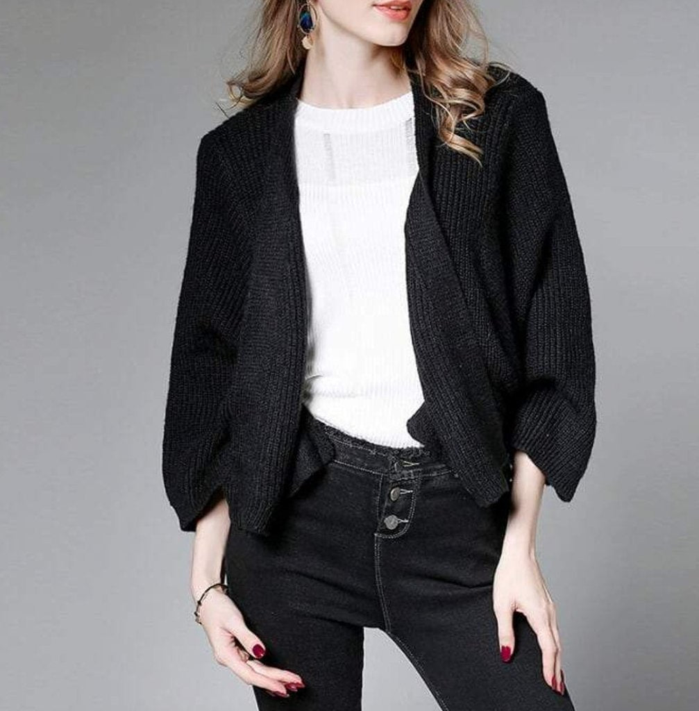 Womens Short Batwing Cardigan
